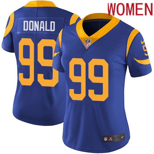 2019 Women Los Angeles Rams 99 Donald blue Nike Vapor Untouchable Limited NFL Jersey